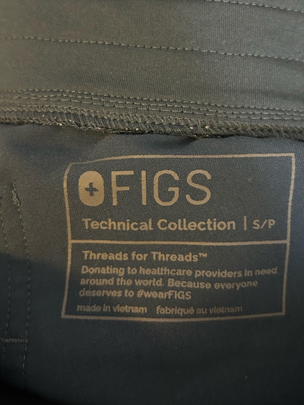 FIGS Zamora Jogger Scrub Pants Dark Harbor Size S/P - Picture 5 of 5